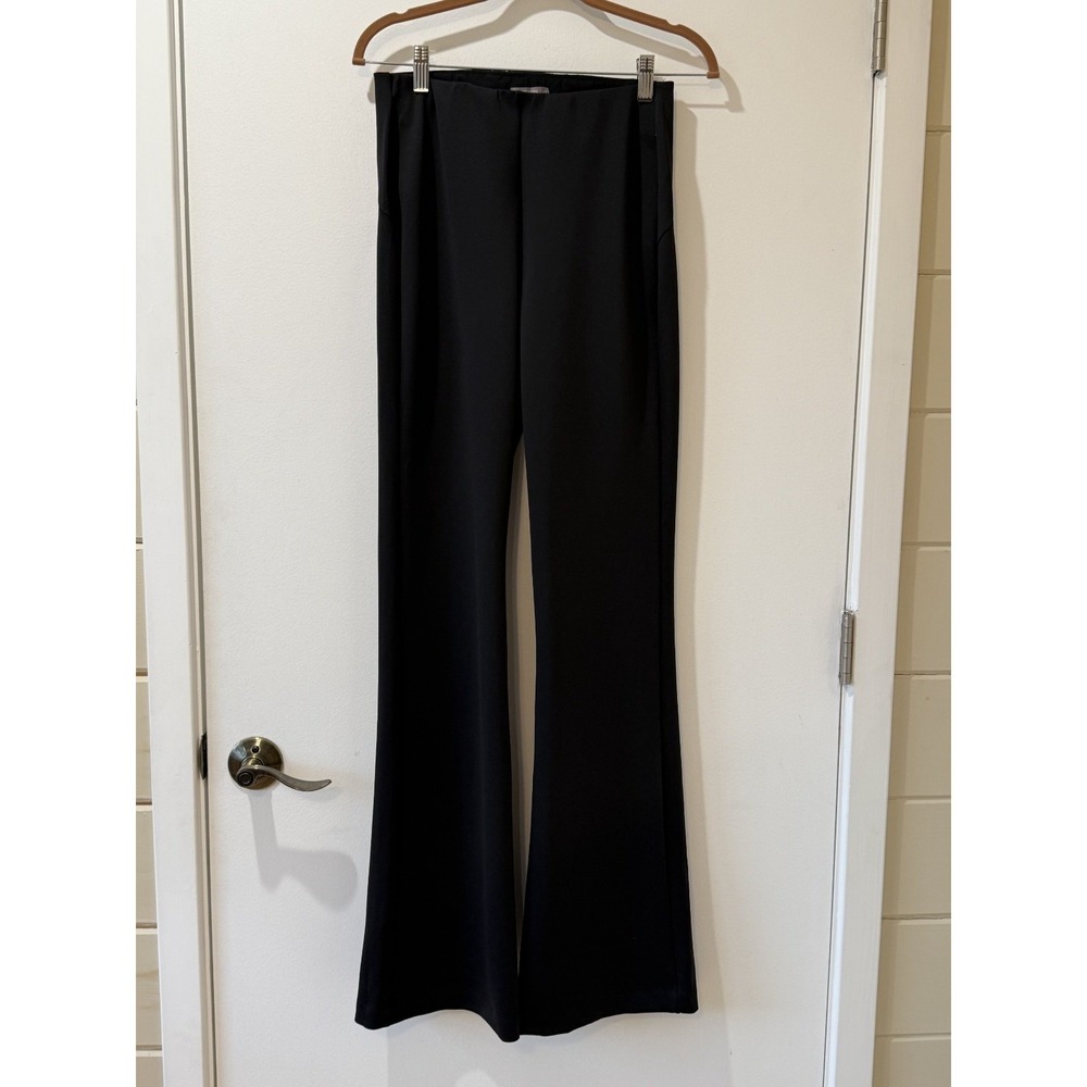 Maurices Womens Sz S Long Black Flare High Rise Pull On Pants Capsule Minimalist